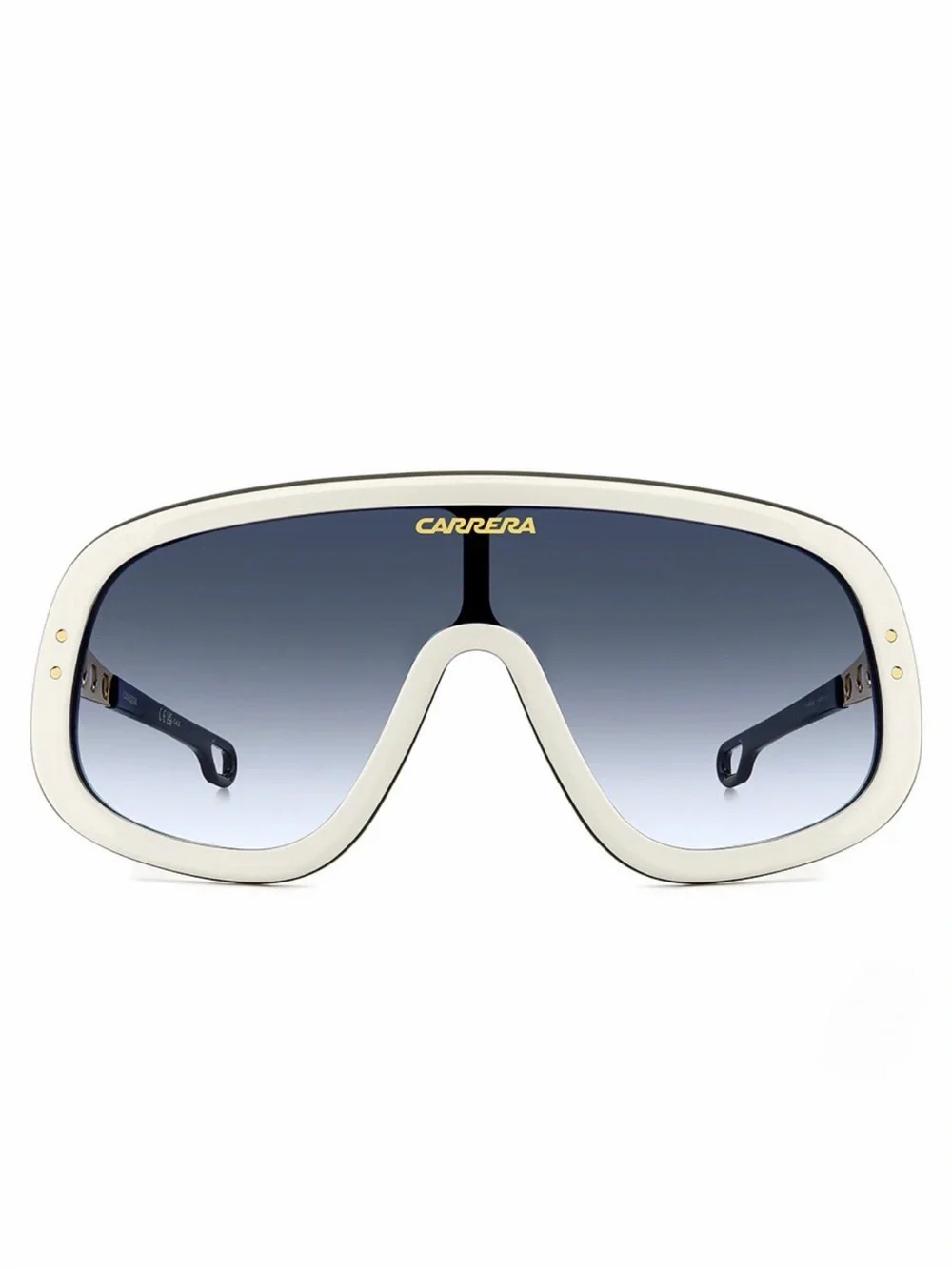 New Carrera FLAGLAB17 0B4E08 Oversized Shield Sunglasses in White Authentic